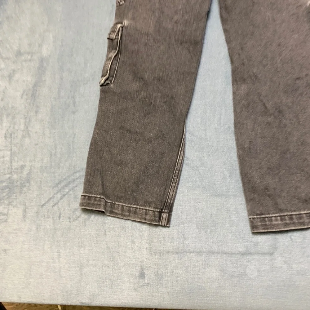 Pacsun Baggy Jeans Kids 10 Gray Denim Cargo Pockets Zip Fly Comfort Outdoor
